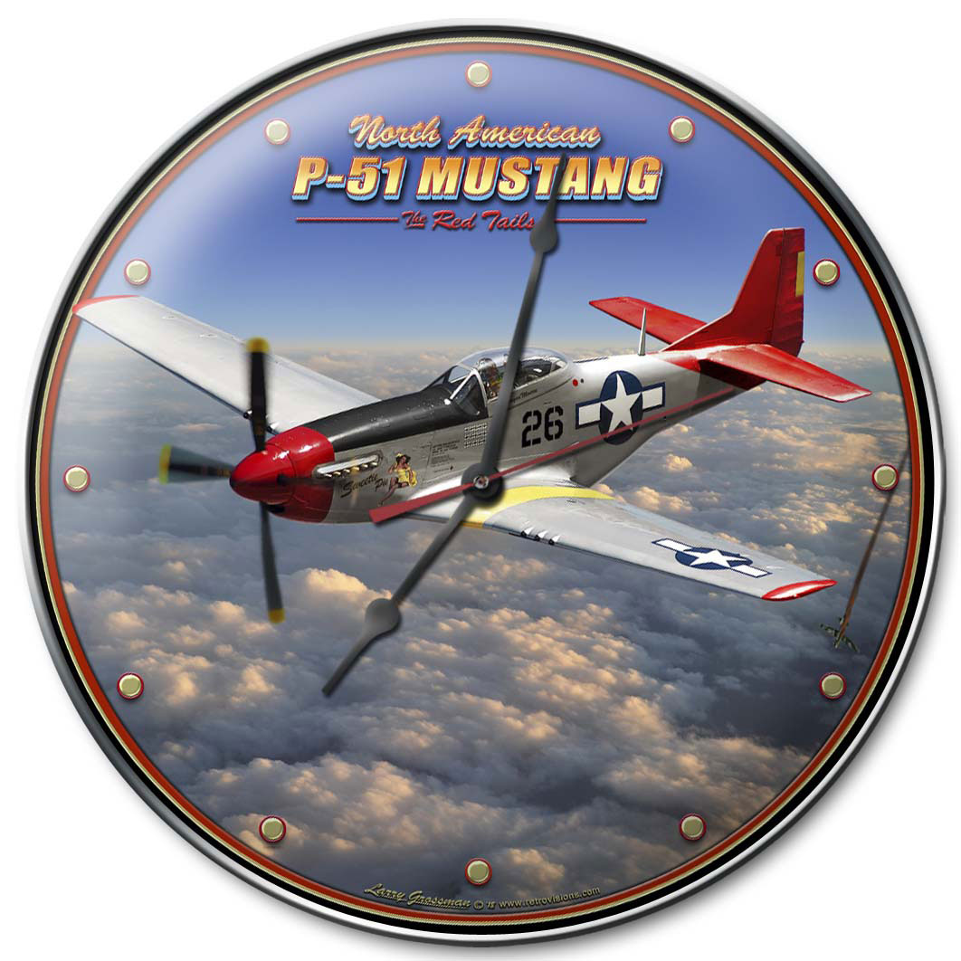 P-51 Mustang, Automotive, Metal Sign, Wall Art, 14 X 14 Inches