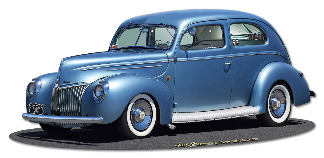 1939 Rod Sedan Rt 66 Vintage Sign, Street Signs, Metal Sign, Wall Art, 18 X 8 Inches