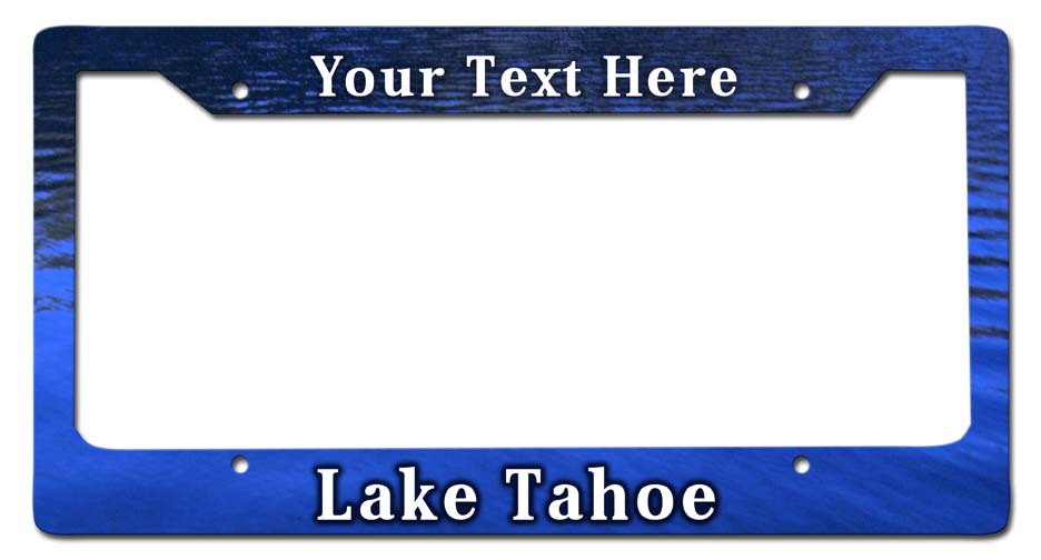 Lake Tahoe Personalized License Frame Vintage Sign, Travel, Metal Sign, Wall Art, 12 X 6 Inches