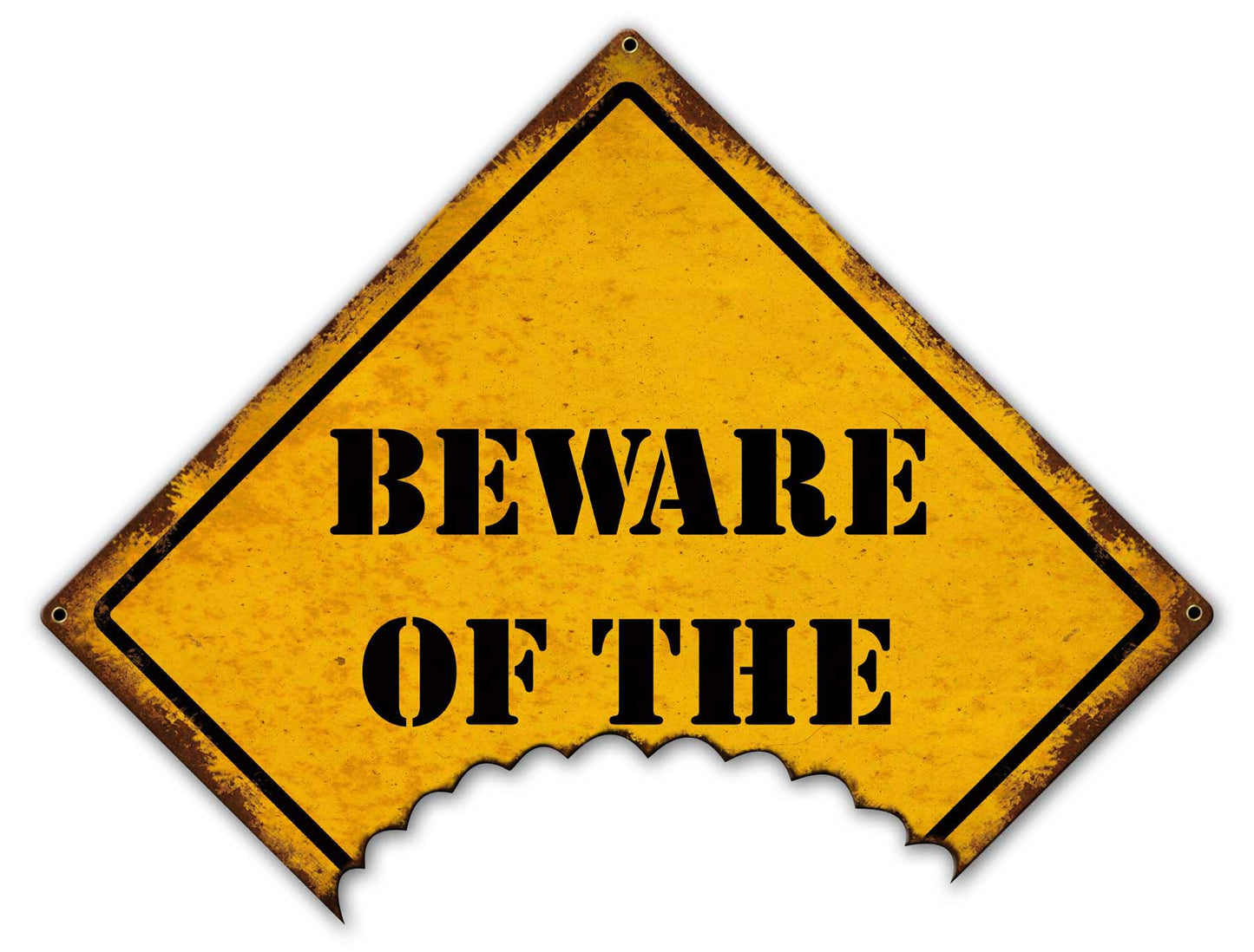 Beware Of The Vintage Sign, Halloween, Metal Sign, Wall Art, 24 X 18 Inches
