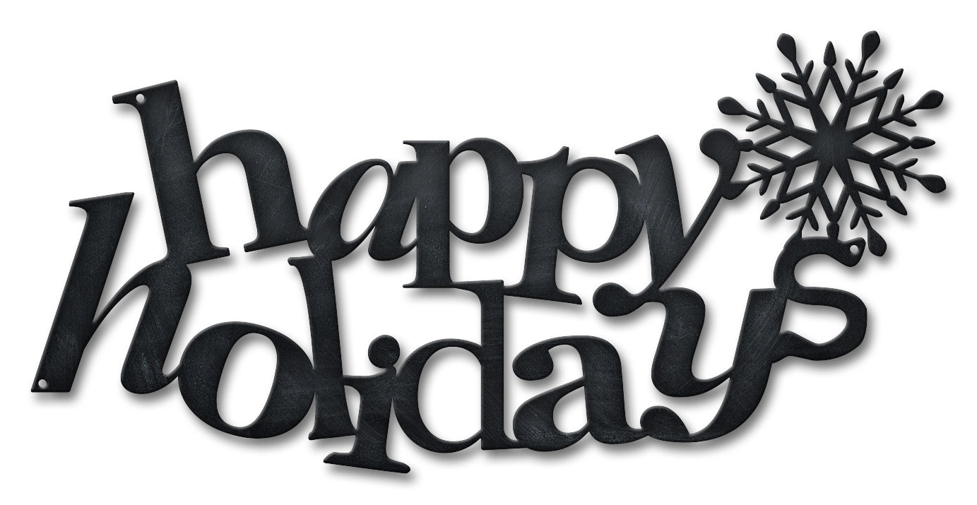 Happy Holidays Vintage Sign, New Products, Metal Sign, Wall Art, 18 X 9 Inches