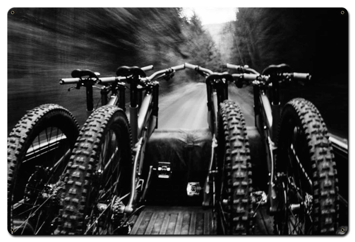 Mountain Bikes Shuttle Laps Vintage Sign, Sports and Recreation, Metal Sign, Wall Art, 36 X 24 Inches