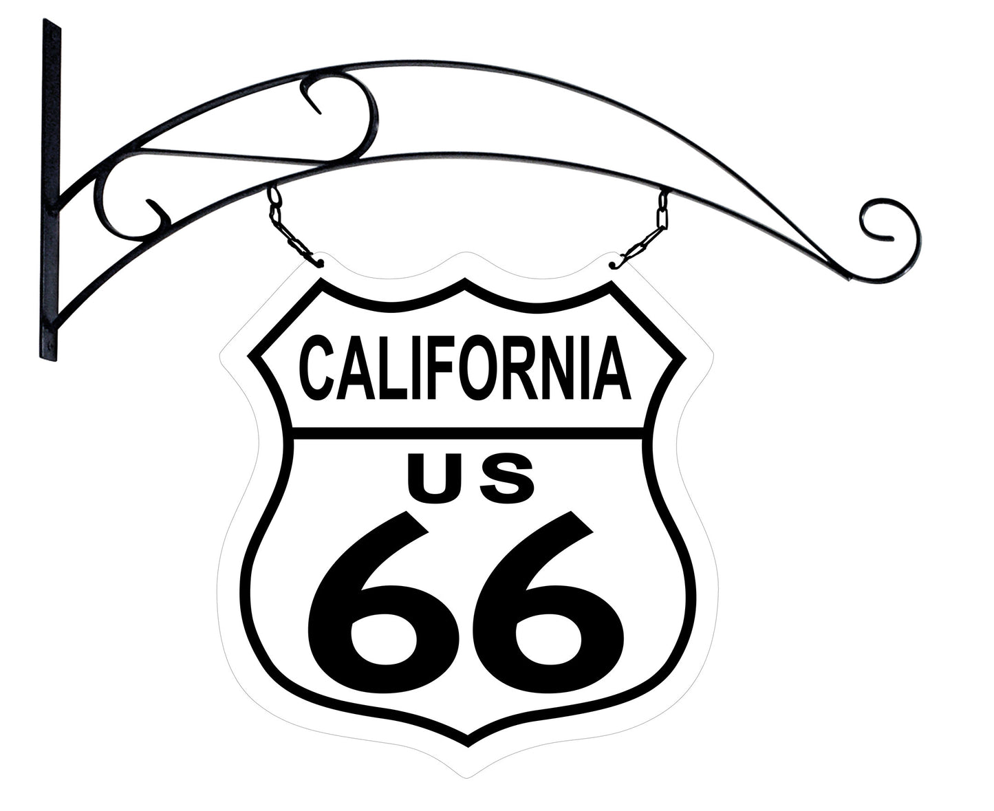 Route 66 California Road Sign Double Sided Vintage Sign, Street Signs, Metal Sign, Wall Art, 15 X 15 Inches