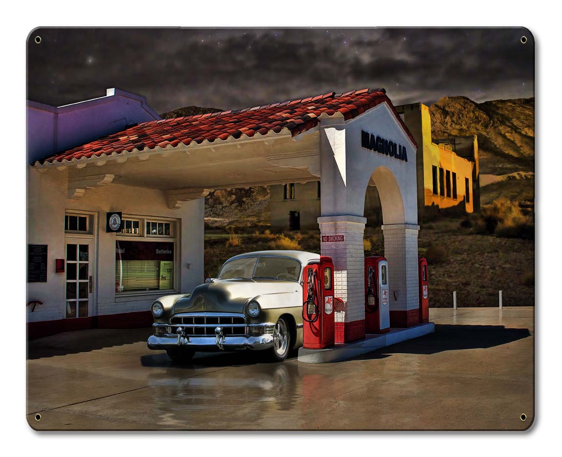 Lonesome Town Vintage Sign, Automotive, Metal Sign, Wall Art, 15 X 12 Inches