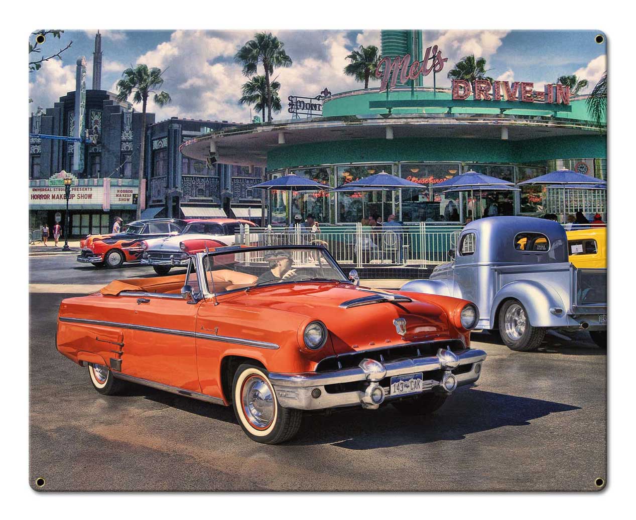 Sunday Cruise Vintage Sign, Automotive, Metal Sign, Wall Art, 20 X 16 Inches
