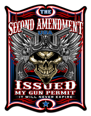 2nd Amendment Vintage Sign, Other, Metal Sign, Wall Art, 24 X 33 Inches
