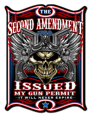 2nd Amendment Vintage Sign, Other, Metal Sign, Wall Art, 18 X 24 Inches