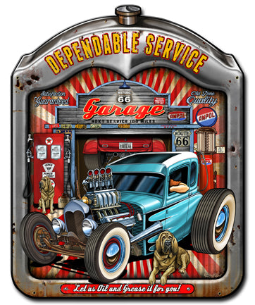 Dependable Service Radiator Vintage Sign, Other, Metal Sign, Wall Art, 15 X 18 Inches
