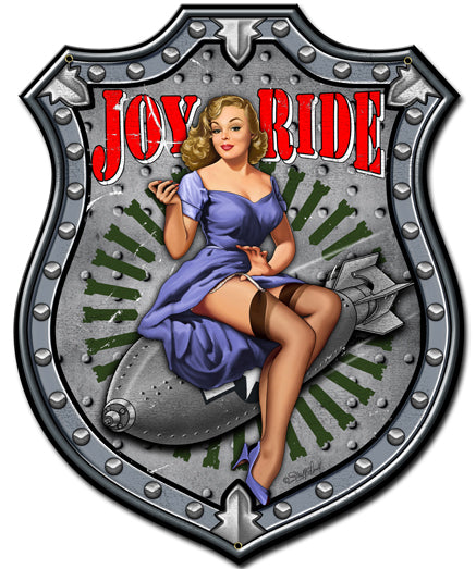 Joy Ride Vintage Sign, Other, Metal Sign, Wall Art, 18 X 24 Inches