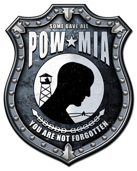 POW MIA Vintage Sign, Other, Metal Sign, Wall Art, 24 X 30 Inches