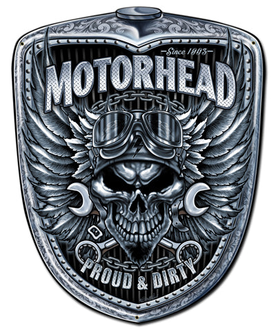 Motorhead Grill Vintage Sign, Other, Metal Sign, Wall Art, 24 X 30 Inches