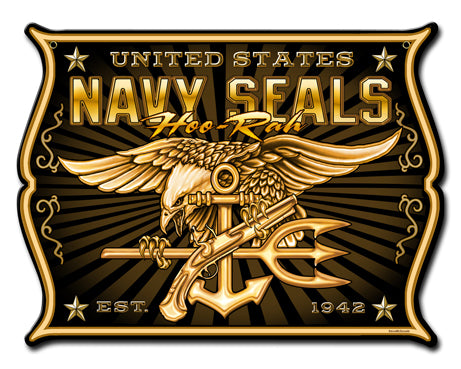 Navy Seals Vintage Sign, Other, Metal Sign, Wall Art, 19 X 14 Inches