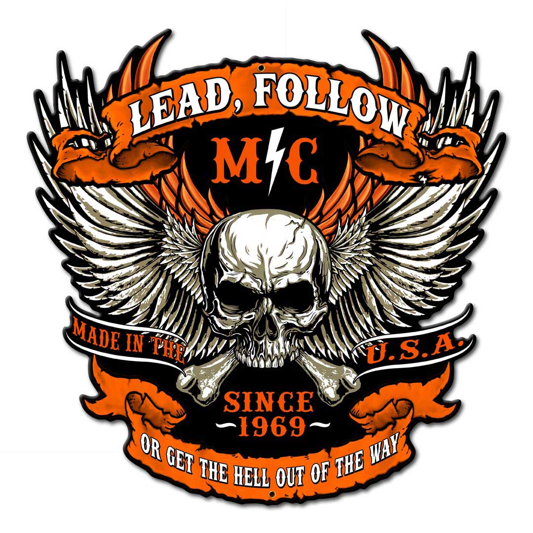Lead Follow Vintage Sign, Other, Metal Sign, Wall Art, 14 X 14 Inches