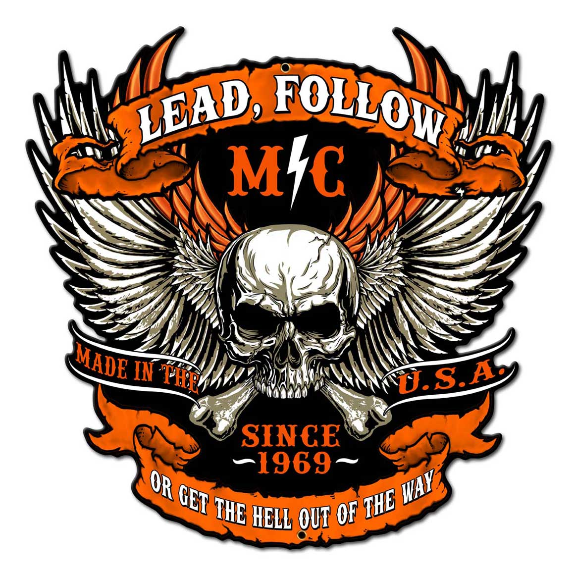 Lead Follow Vintage Sign, Other, Metal Sign, Wall Art, 18 X 18 Inches