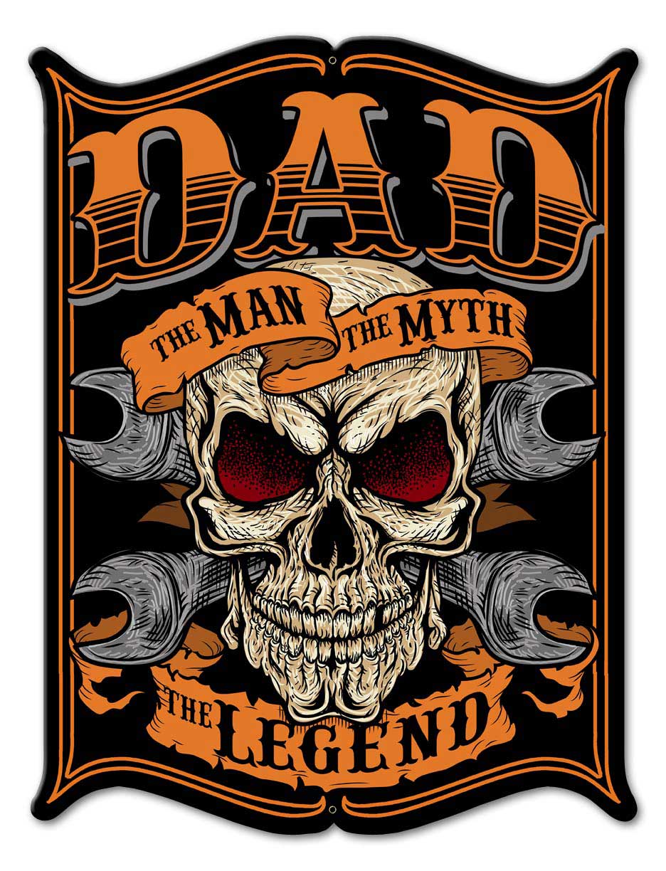 Dad The Man Vintage Sign, Other, Metal Sign, Wall Art, 12 X 16 Inches