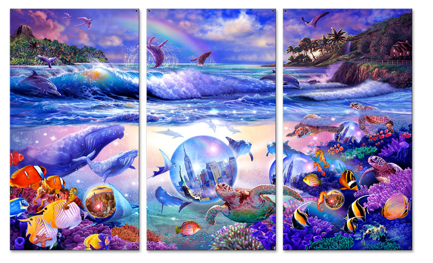 Tomorrow's Dreams Vintage Sign, Ocean and Beach, Metal Sign, Wall Art, 30 X 18 Inches