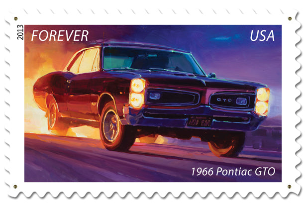 GTO Stamp Vintage Sign, Automotive, Metal Sign, Wall Art, 36 X 24 Inches