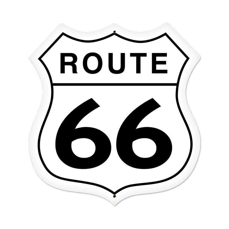 Route 66 Vintage Sign, Street Signs, Metal Sign, Wall Art, 28 X 28 Inches