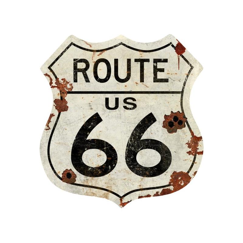 Route Us 66 Vintage Sign, Street Signs, Metal Sign, Wall Art, 40 X 42 Inches