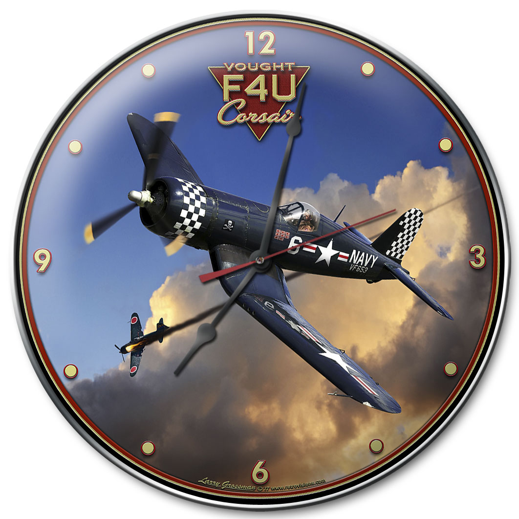 Corsair F4U, Aviation, Metal Sign 1, Wall Art, 14 X 14 Inches