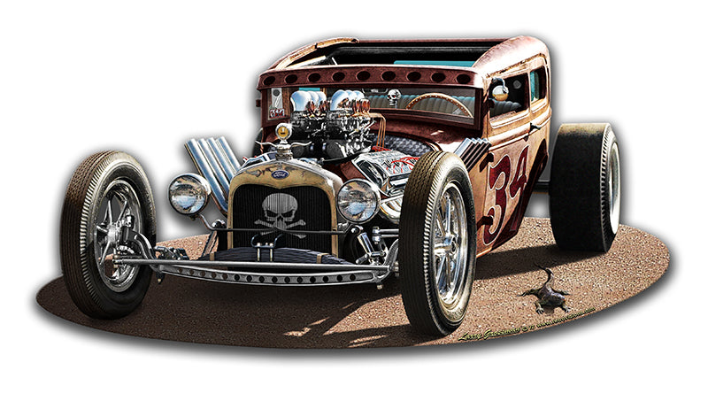 1930 Rat Rod, Automotive, Metal Sign, Wall Art, X Inches