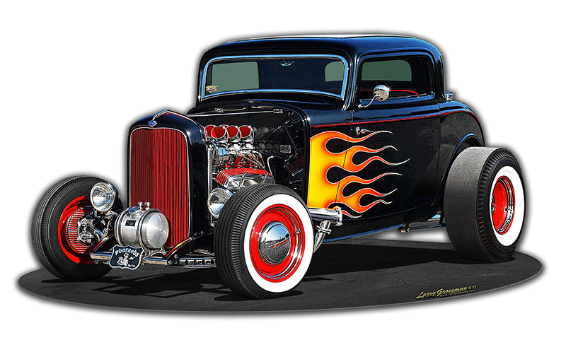 1932 Deuce Coupe, Automotive, Metal Sign, Wall Art, X Inches