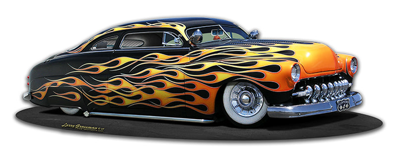 1949 Merc Kustom Cutout Vintage Sign, Automotive, Metal Sign, Wall Art, 18 X 6 Inches
