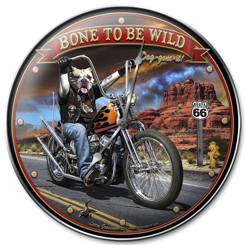 Bone To Be Wild, Automotive, Metal Sign, Wall Art, 14 X 14 Inches