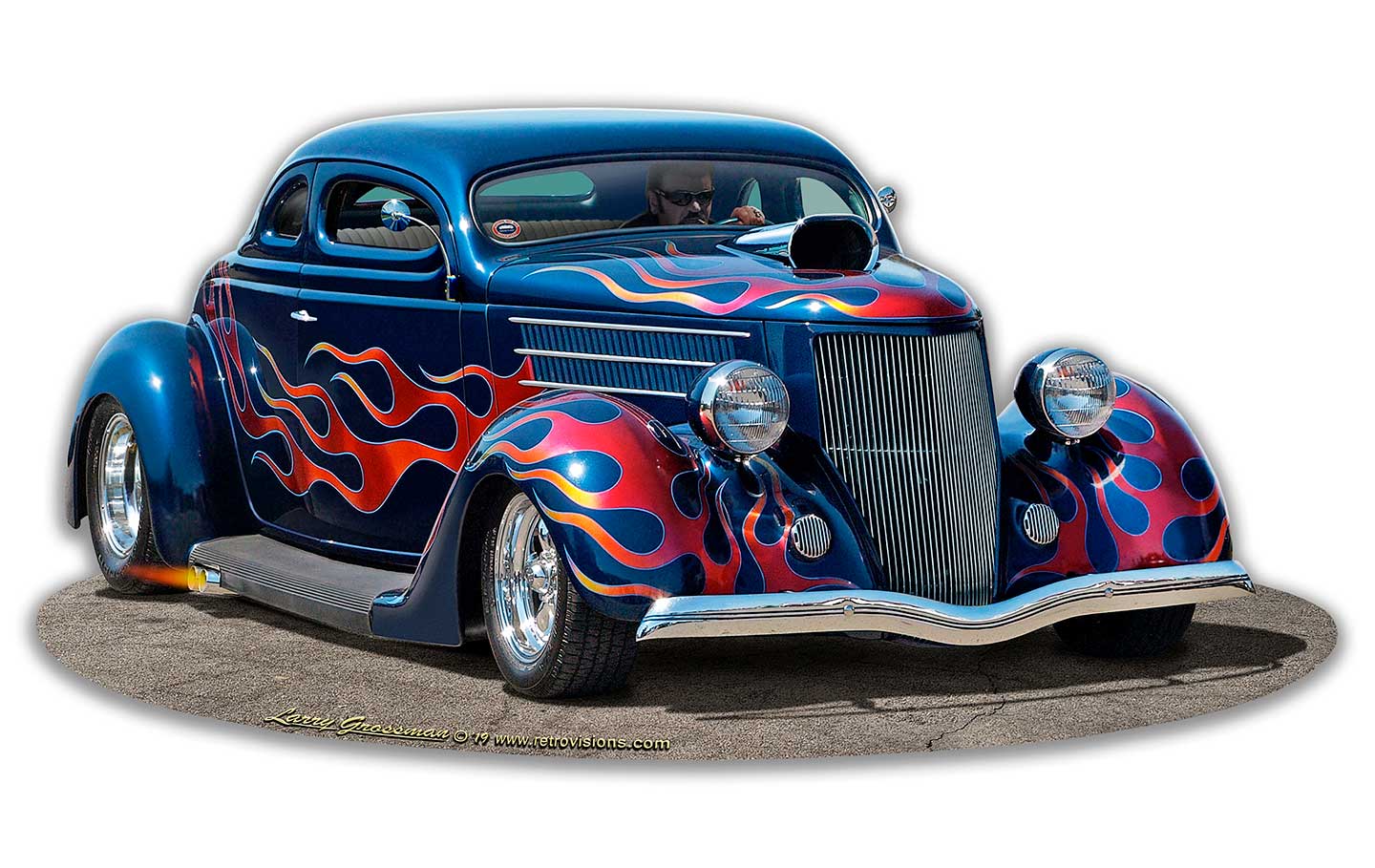 1936 Blown Coupe cut-out Vintage Sign, Automotive, Metal Sign, Wall Art, 18 X 9 Inches