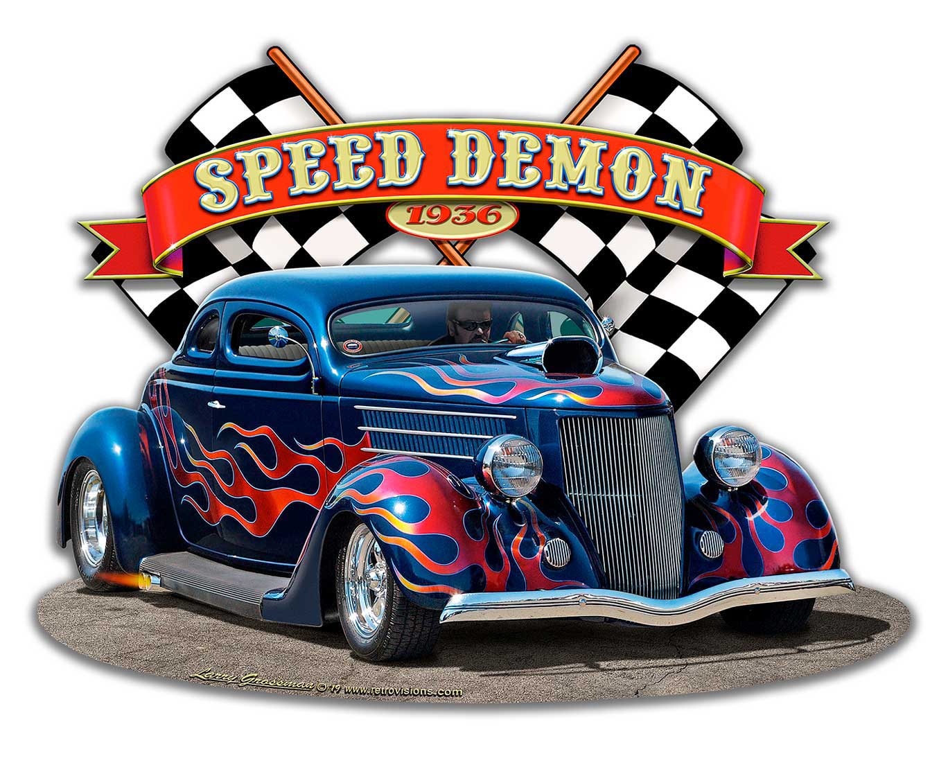 1936 Blown Coupe Vintage Sign, Automotive, Metal Sign, Wall Art, 18 X 14 Inches