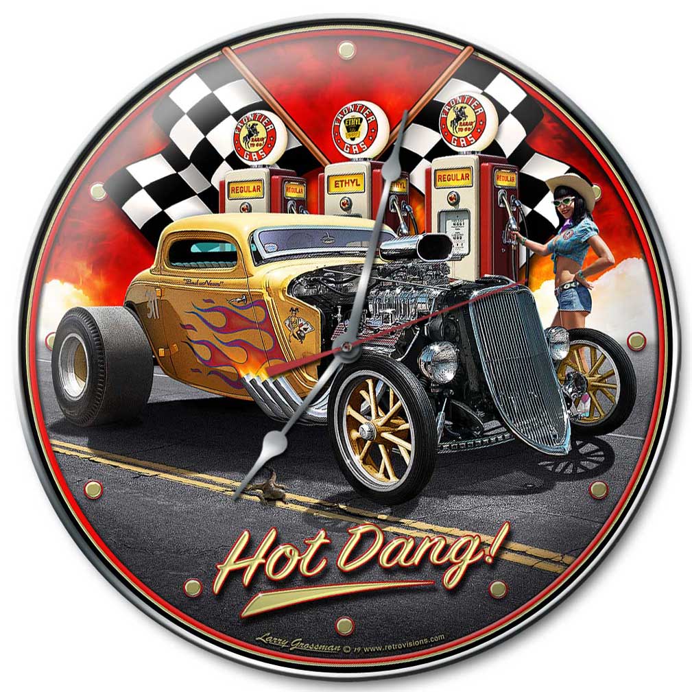 1933 Hot Dang, Automotive, Metal Signs, Wall Art, 14 X 14 Inches