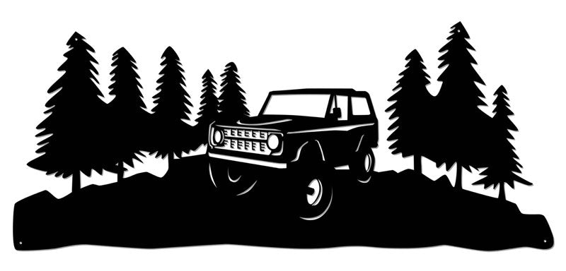 Four Wheel Cutout Vintage Sign, Automotive, Metal Sign, Wall Art, 24 X 12 Inches