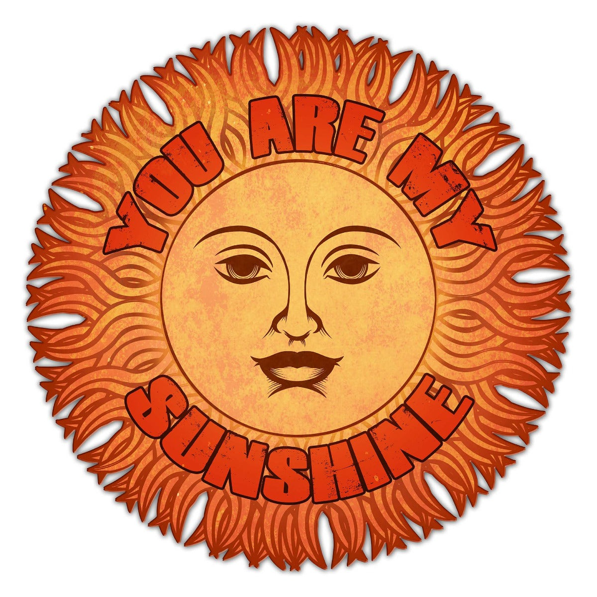 You Are My Sunshine Vintage Sign, Home & Garden, Metal Sign, Wall Art, 14 X 14 Inches