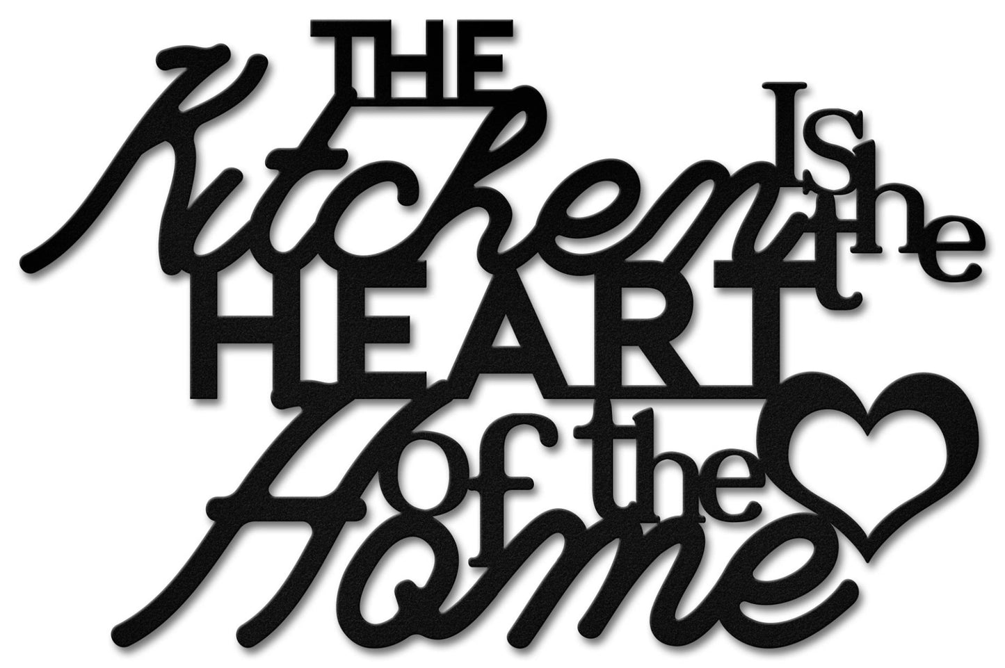 Kitchen Heart of The Home, Oil & Petro, Metal Sign, Wall Art, 25 X 16 Inches