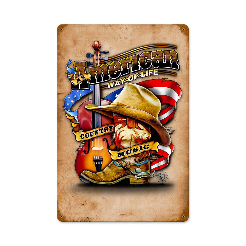 Way Of Life Vintage Sign, Other, Metal Sign, Wall Art, 12 X 18 Inches