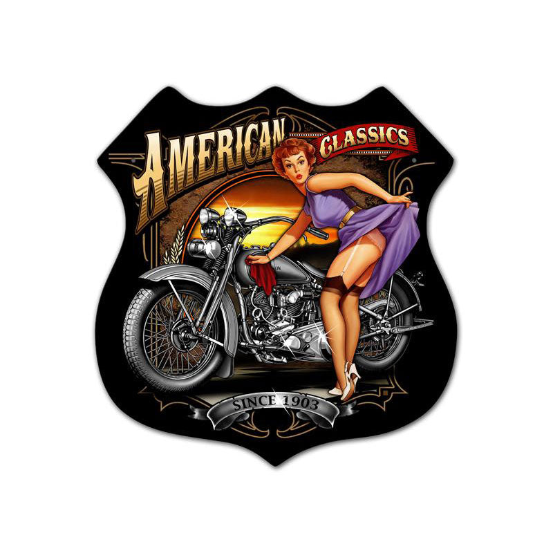 American Classics Vintage Sign, Other, Metal Sign, Wall Art, 15 X 15 Inches