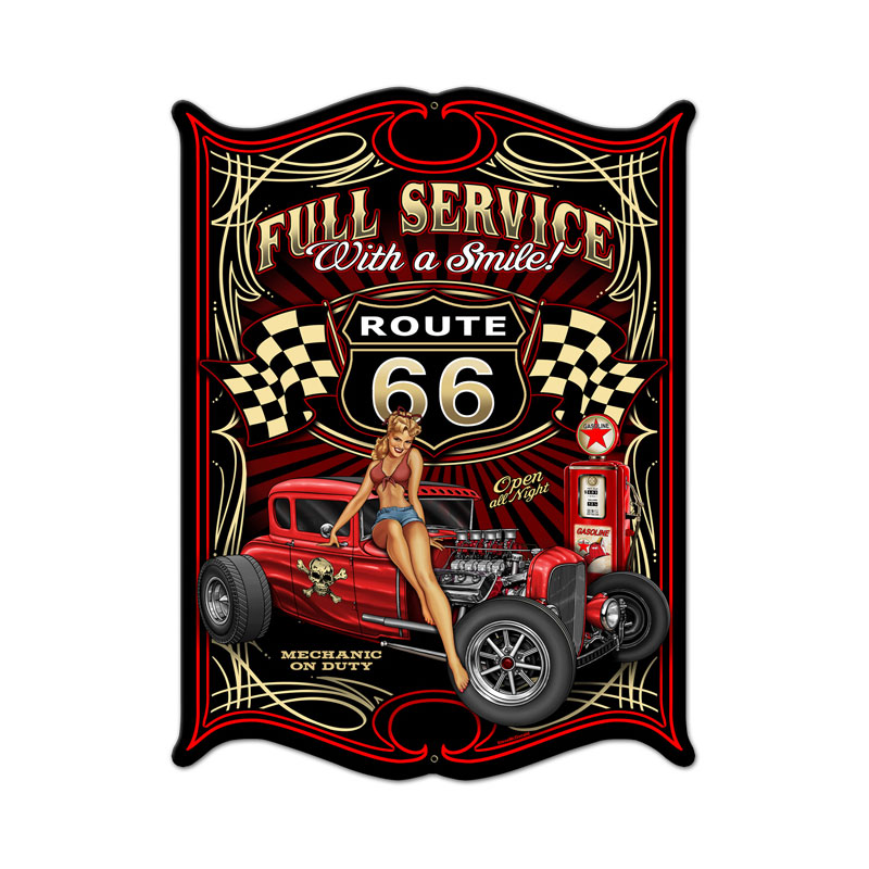 Full Service Vintage Sign, Automotive, Metal Sign, Wall Art, 14 X 19 Inches