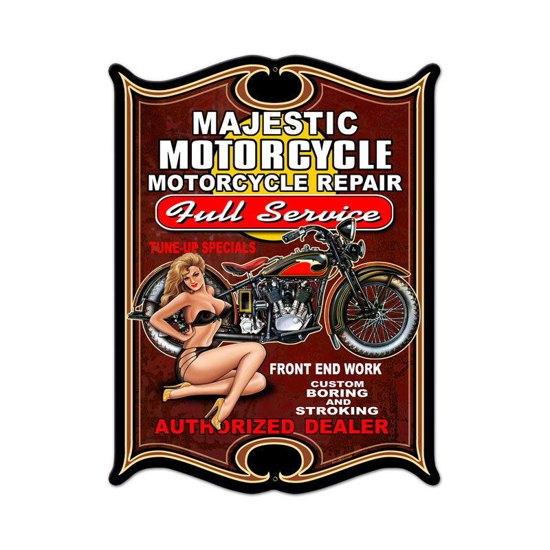 Full Service Vintage Sign, Other, Metal Sign, Wall Art, 14 X 19 Inches