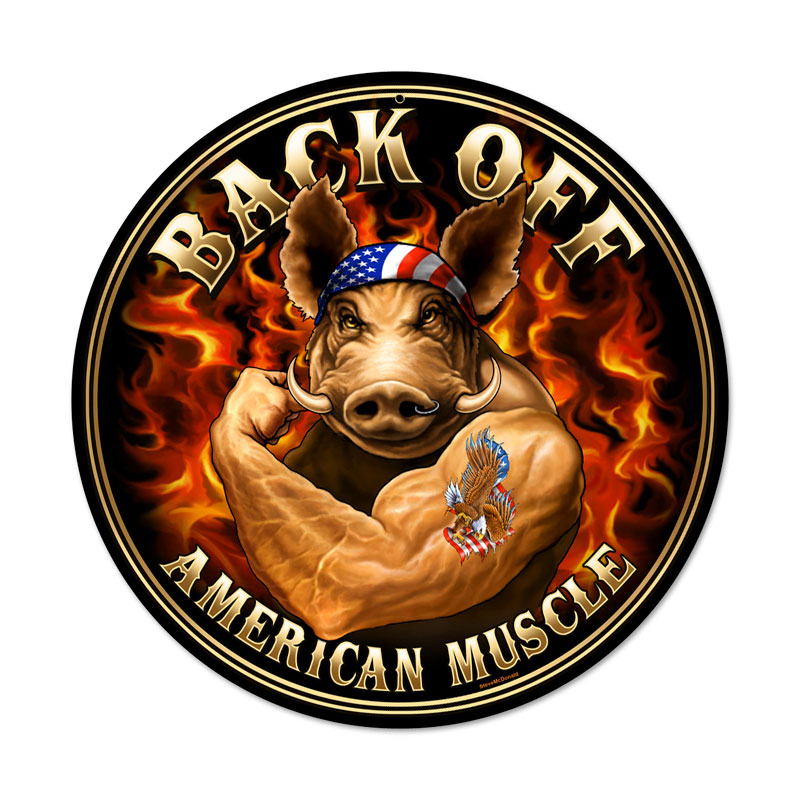 Back Off Vintage Sign, Other, Metal Sign, Wall Art, 14 X 14 Inches