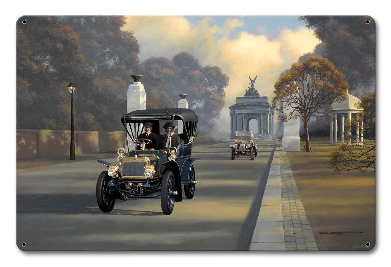 1904 George M Pierce Vintage Sign, Aviation, Metal Sign, Wall Art, 18 X 12 Inches