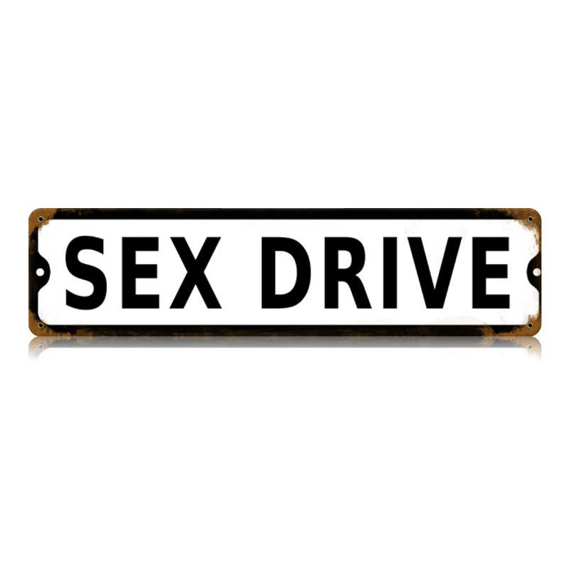 Sex Drive Vintage Sign, Transportation, Metal Sign, Wall Art, 20 X 5 Inches