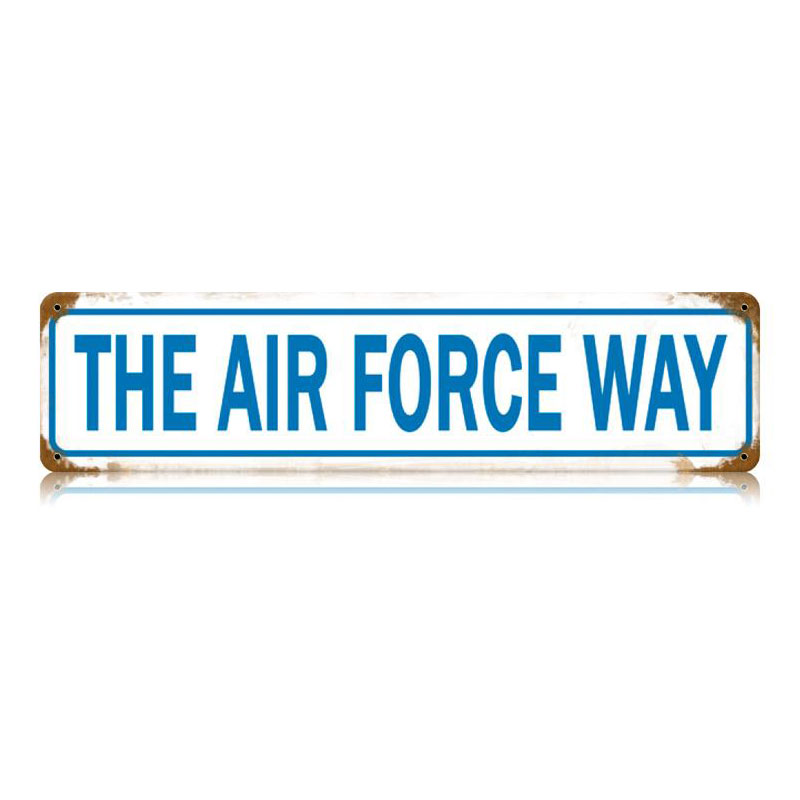 The Air Force Way Vintage Sign, Aviation, Metal Sign, Wall Art, 20 X 5 Inches