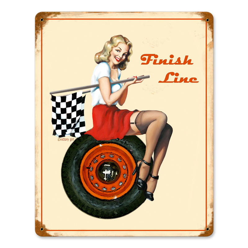 Finish Line, Other, Metal Sign, Wall Art, 12 X 15 Inches