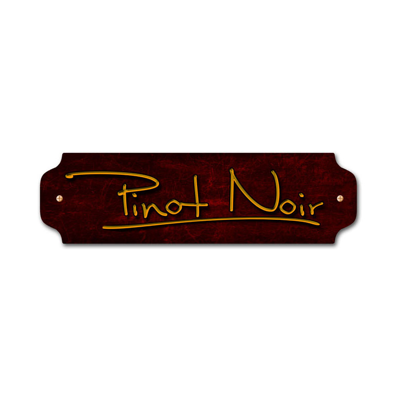 Pinot Noir Vintage Sign, Food & Drink, Metal Sign, Wall Art, 12 X 3 Inches