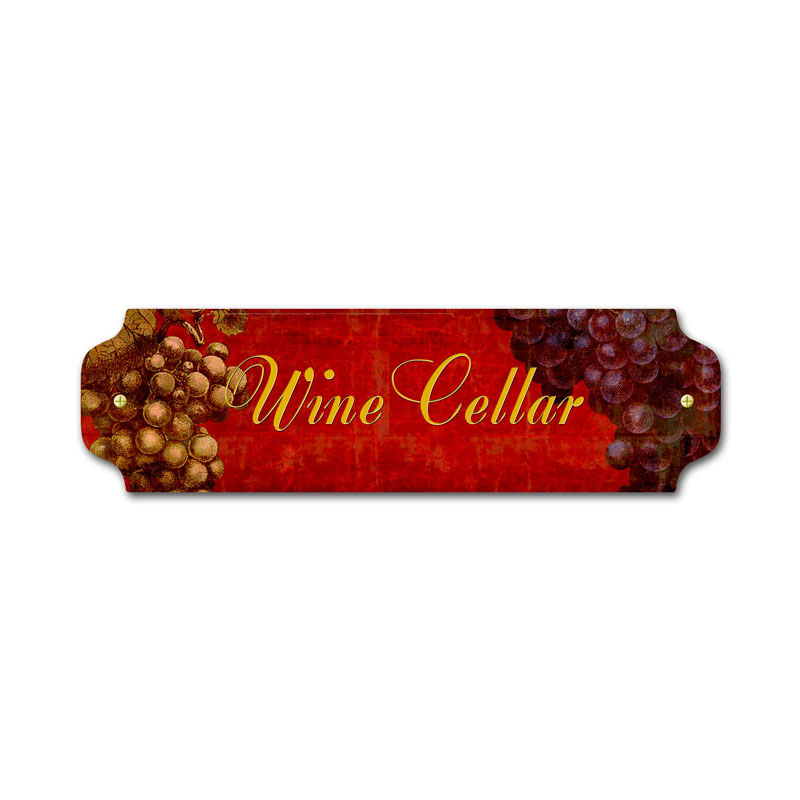 Wine Cellar Vintage Sign, Bar and Alcohol , Metal Sign, Wall Art, 12 X 3 Inches