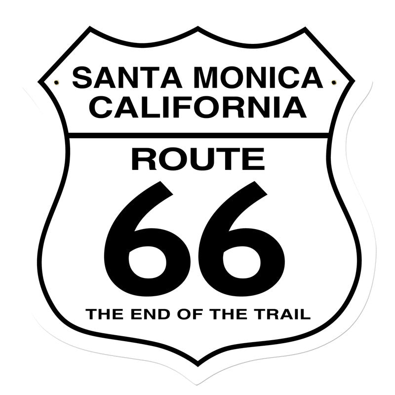 Santa Monica Vintage Sign, Street Signs, Metal Signs, Wall Art, 28 X 28 Inches