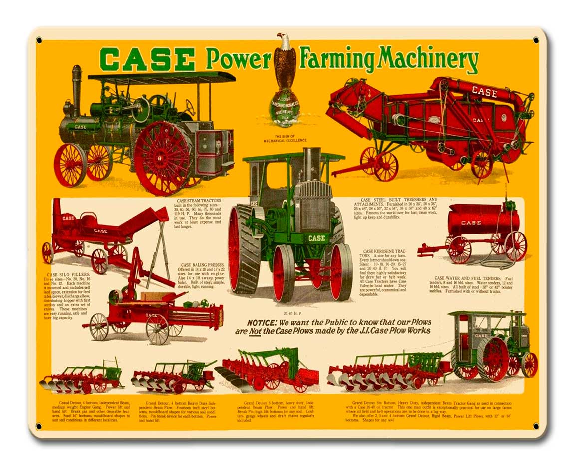 Case Farming Machinery 15 x 12 Satin