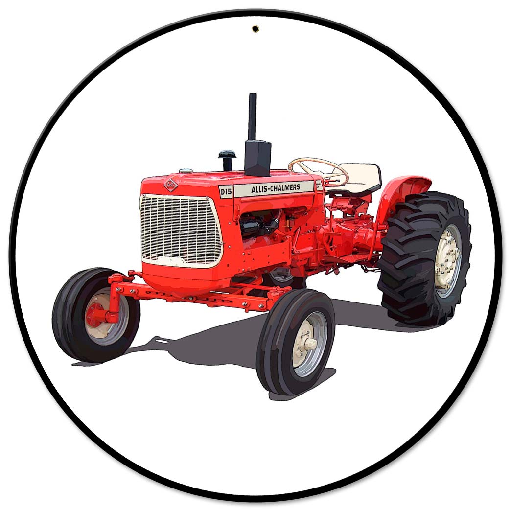 Allis Chalmers D15 14 X 14 vintage metal sign