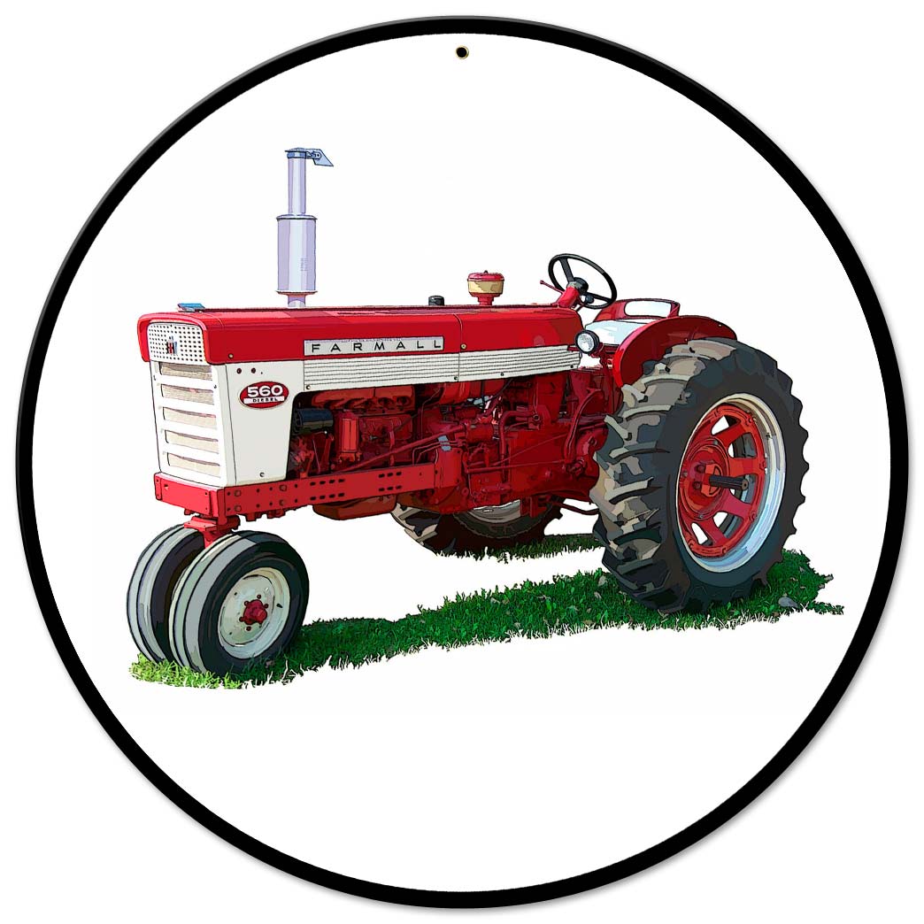 Farmall 560 14 X 14 vintage metal sign