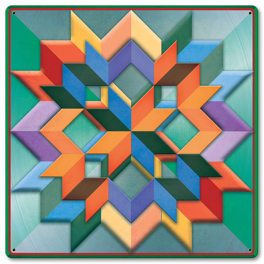 Box Pattern Green Light Bkgd